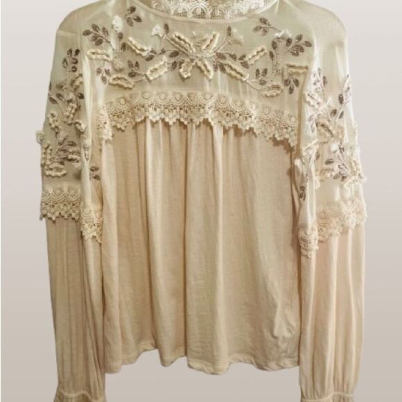 Anthropologie Puff Sleeve Blouse NWOT - Picture 3 of 14